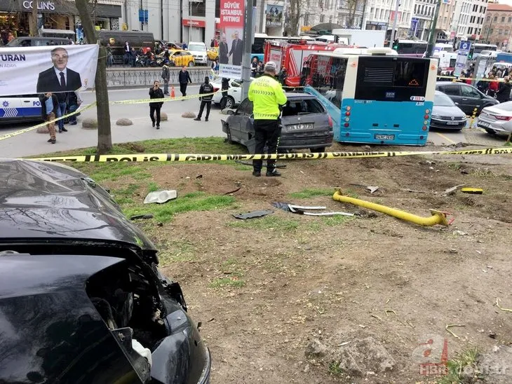 İstanbul Beyazıt’ta özel halk otobüsü yayalara çarptı