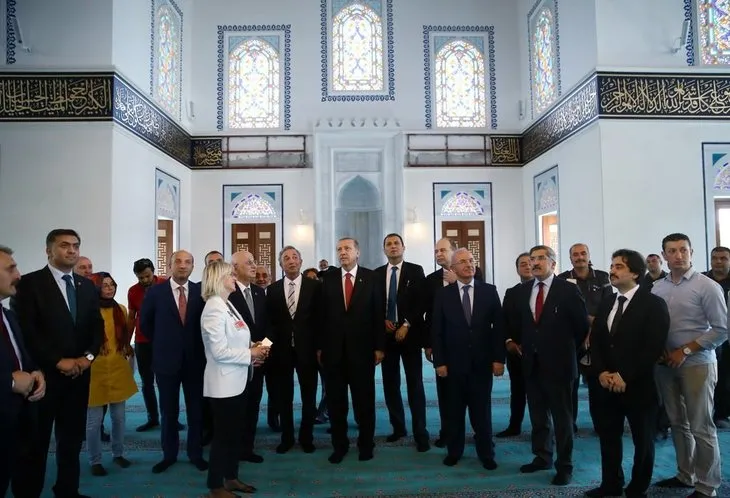 Erdoğan Cumhurbaşkanlığı Külliyesi Kültür Merkezi inşaatını inceledi