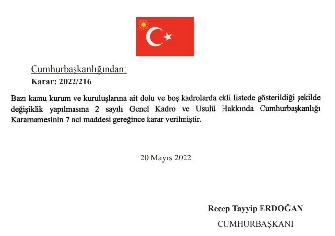 Son dakika: Başkan Erdoğan imzaladı! Atama kararları Resmi Gazete'de - 1