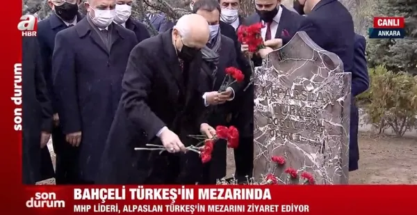 MHP lideri Devlet Bahçeli Alparslan Türkeş'in kabrini ziyaret etti - 3