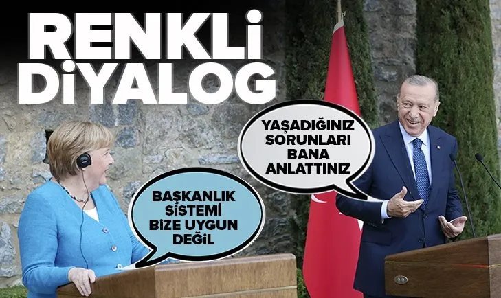 Son dakika: Başkan Erdoğan ile Angela Merkel arasında gülümseten koalisyon diyaloğu