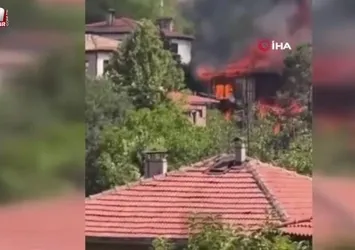Karabük'te tarihi konakta yangın çıktı