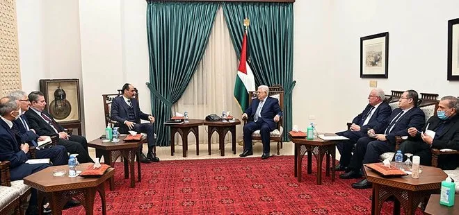 İbrahim Kalın ve Sedat Önal, Filistin Devlet Başkanı Abbas ile görüştü