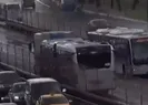 Küçükçekmecede iki metrobüs çarpıştı