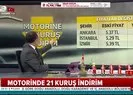 Son dakika: Motorine 21 kuruş indirim! İşte İstanbul İzmir ve Ankarada motorinin litre fiyatı |Video