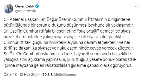 ak-parti-sozcusu-omer-celikten-ozgur-ozele-tepki-cumhur-ittifakina-yonelik-sozleri-saygisiz-bir-siyasi-saldirg-1718288511404.jpg AK Parti Sözcüsü Ömer Çelik'ten Özgür Özel'e tepki: Cumhur İttifakı'na yönelik sözleri saygısız bir siyasi saldırganlıktır - 4