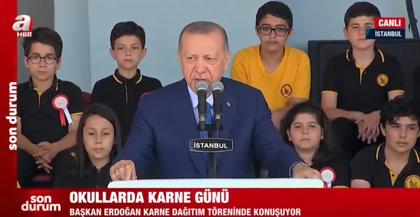 Son dakika: Başkan Erdoğan’dan 2021-2022 Eğitim Öğretim Yılı Karne Dağıtım Töreni’nde önemli açıklamalar