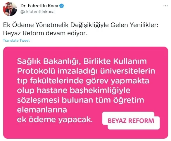 saglik-bakani-fahrettin-kocadan-ek-odeme-yonetmeligi-paylasimi-1668019178089.jpg Sağlık Bakanı Fahrettin Koca'dan 'Ek Ödeme Yönetmeliği' paylaşımı - 1