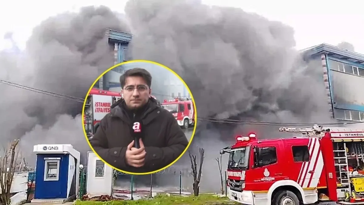 İstanbul Silivri'de korkutan fabrika yangını! A Haber olay yerinde