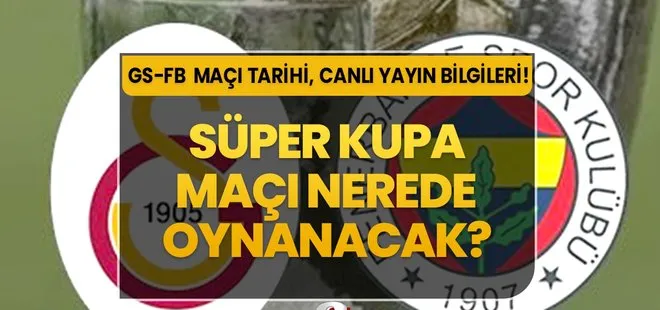 Süper Kupa ne zaman 2023? Galatasaray Fenerbahçe Süper Kupa finali hangi tarihte? TFF son dakika duyurdu!