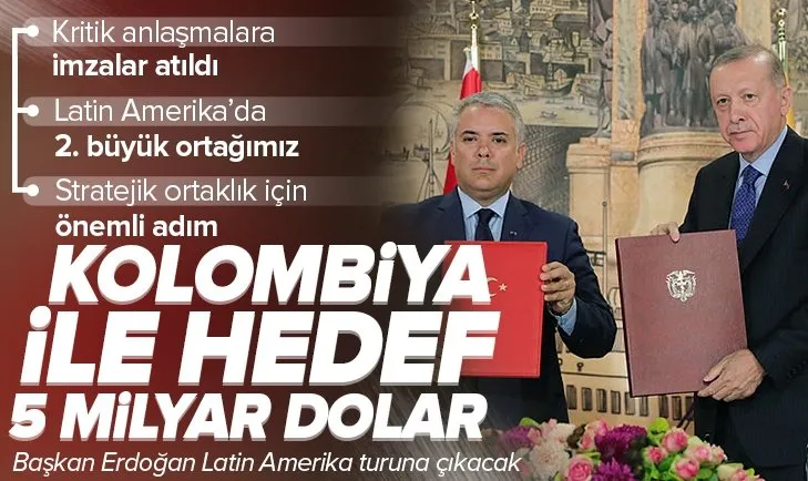 Son dakika: Başkan Erdoğan Kolombiya Cumhurbaşkanı Ivan Duque’den önemli açıklamalar