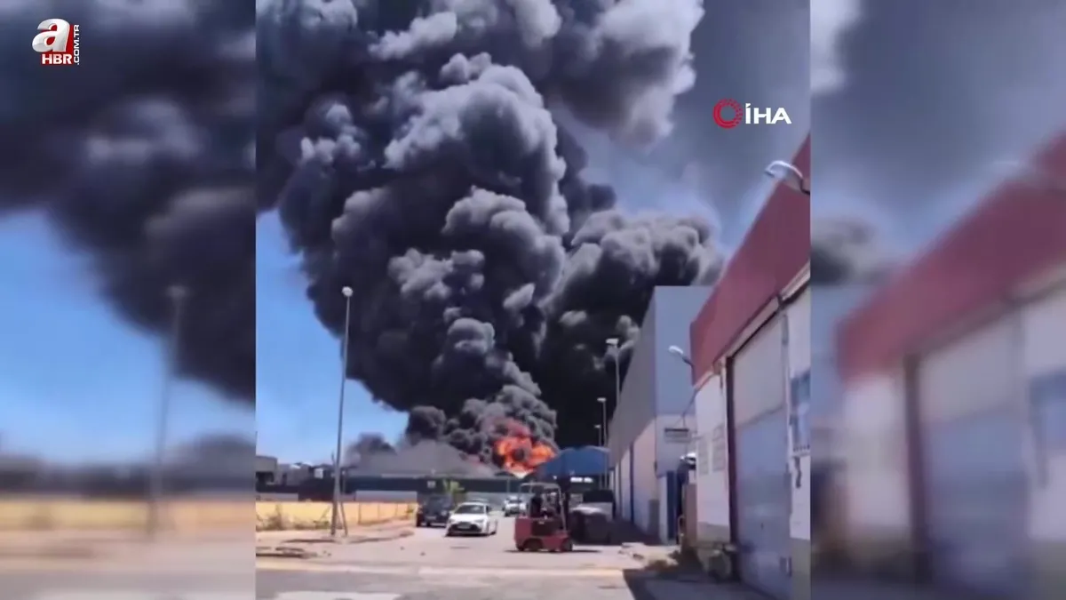İspanya’da kimyasal ürün deposunda yangın!