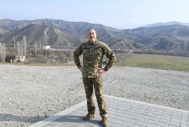 Son dakika: Azerbaycan Cumhurbaşkanı Aliyev işgalden kurtarılan bölgeleri ziyaret etti! Dikkat çeken kareler