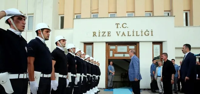 Cumhurbaşkanı Erdoğan Rize Valiliği’ni ziyaret etti