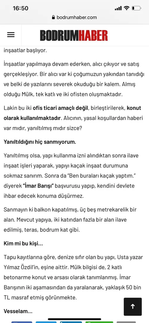 Sözcü Gazetesi yazarı Yılmaz Özdil’in Bodrum’daki villasıyla ilgili çarpıcı detay: Usulsüz yapmış affa başvurmuş