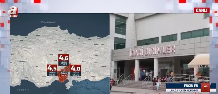 Adana’da peş peşe korkutan deprem! AFAD büyüklüğünü 4,6 4,5 4 ve 3,7 olarak duyurdu | SON DEPREMLER