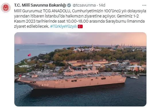 TCG Anadolu İstanbul ziyaret saatleri 2023! TCG Anadolu ziyarete açıldı mı, nerede?