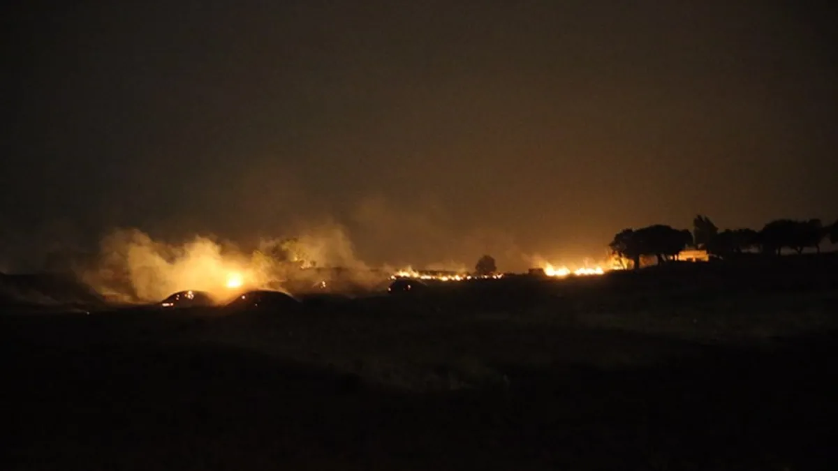 Mardin'de örtü yangını! Alevler kontrol altına alındı