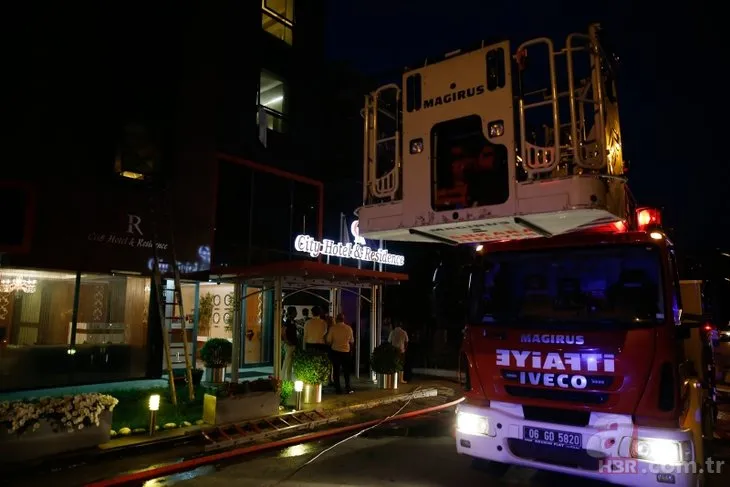 Ankara’da otelde yangın paniği! 2’si çocuk 10 kişi dumandan etkilendi