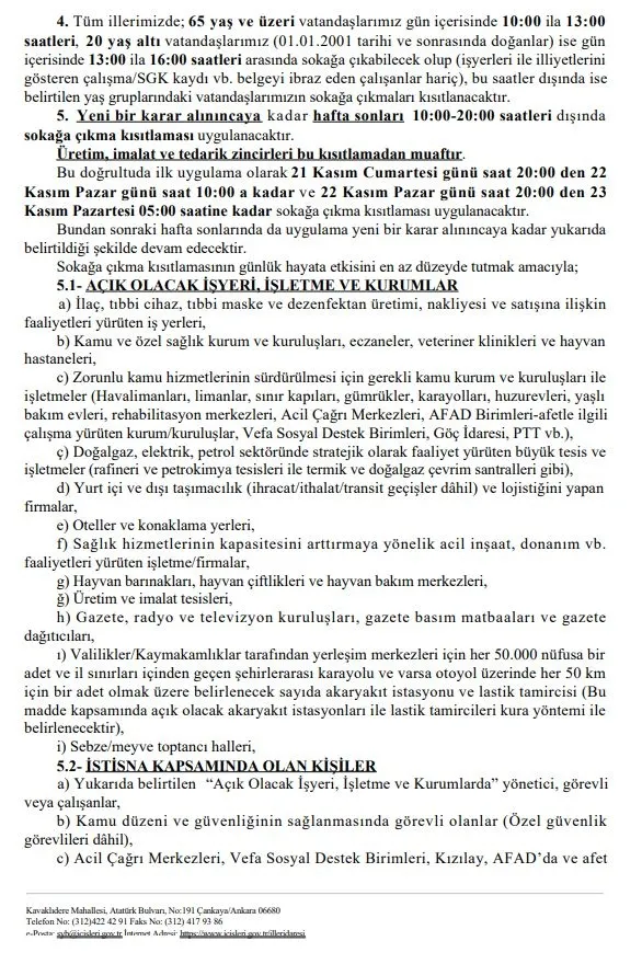 İçişleri Bakanlığı yeni koronavirüs tedbirleri genelgesini yayınladı - 10