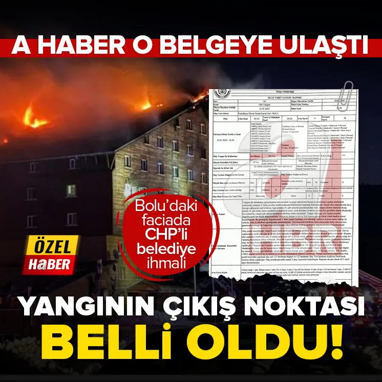 Bolu itfaiyesinin raporuna A Haber ulaştı!