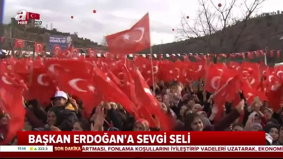 Ankara’da Başkan Erdoğan’a sevgi seli