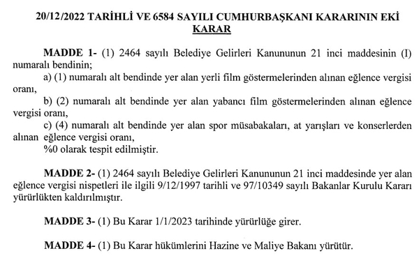eglence-vergileri-kaldirildi-karar-resmi-gazetede-konser-film-spor-musabakalari-1671574030067.jpg Eğlence vergileri kaldırıldı! Karar Resmi Gazete'de: Konser film spor müsabakaları - 2