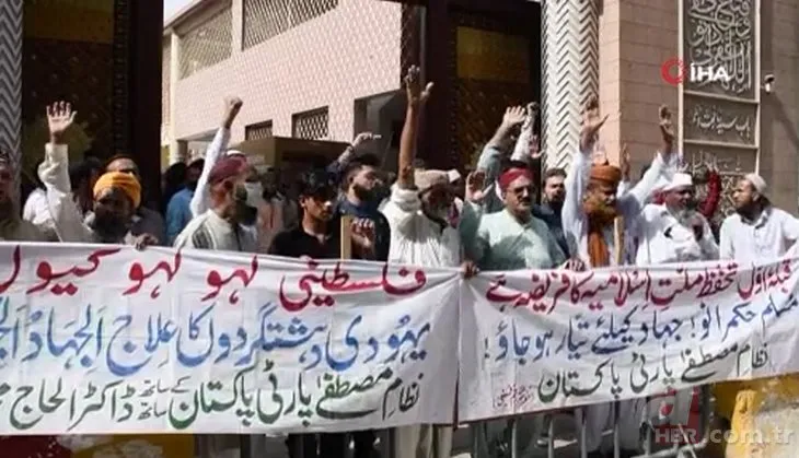 Pakistan'da Filistin'e destek gösterisi düzenlendi