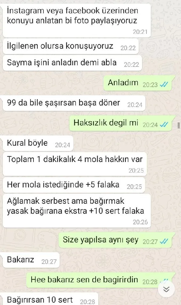 Para karşılığı falakaya yatırılma teklifi yapılan kadın: Mesajla iknaya çalıştı - 7