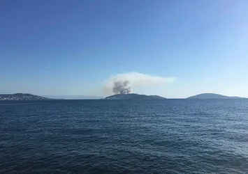 Son dakika: Heybeliada'da yangın! Bölgeye 2 uçak, 5 helikopter, 6 arazöz, 40 personel sevk edildi