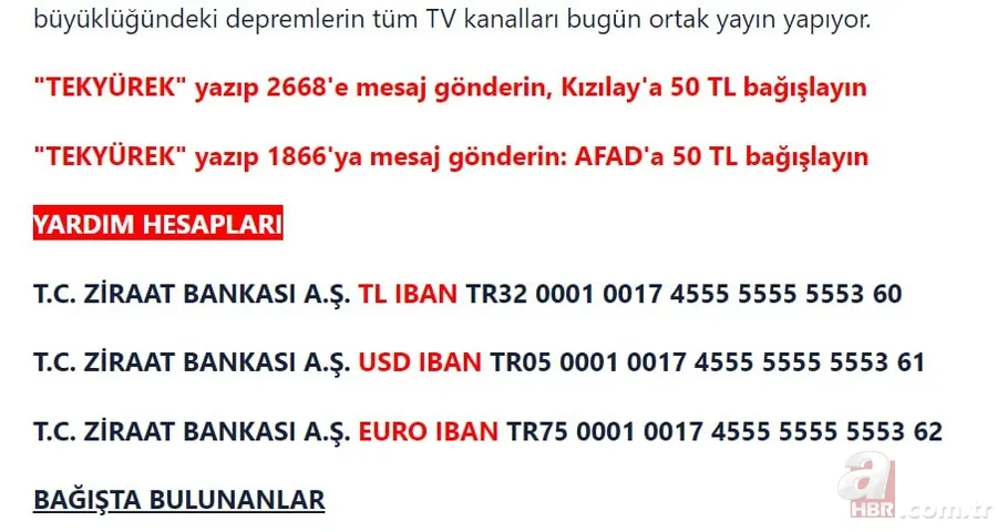 Türkiye Tek Yürek BAĞIŞ MİKTARLARI | Ünlüler, İş İnsanları Türkiye için el ele verdi! Kim ne kadar, kaç TL yaptı? Ortak Yayın en fazla bağış yapan isim kim? 5
