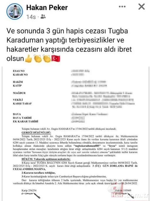Ünlü şarkıcı Hakan Peker sosyal medya hesabından paylaştı! Saplantılı hayranına ibretlik ceza 4