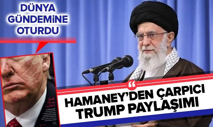 İran Dini Lideri Hamaney paylaştığı fotoğrafla ABD Başkanı Trump’la dalga geçti