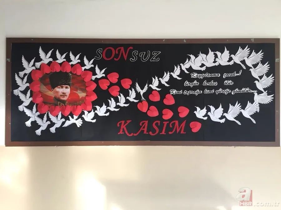 10 Kasım panosu nasıl yapılır? 10 Kasım Atatürk'ü Anma Günü pano çalışmaları! İşte örnek panolar ve yazıları... 19