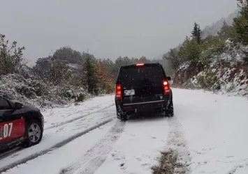 Manavgat’a 15 yıl sonra kar yağdı