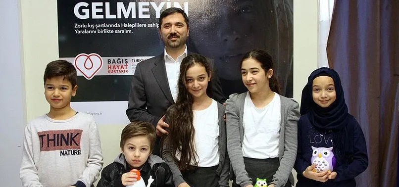 Köln'de çocuklar harçlıklarını Haleplilere gönderdi