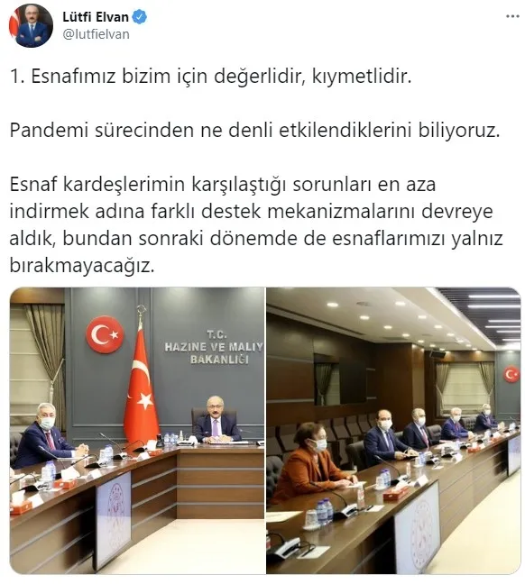 Son dakika: Hazine ve Maliye Bakanı Lütfi Elvan’dan esnaflar için önemli mesaj