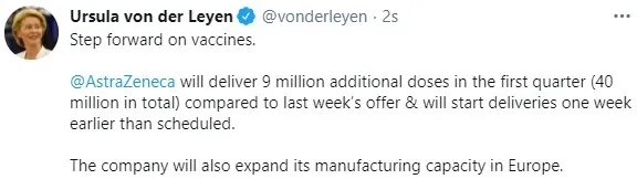 Son dakika: AstraZeneca'dan AB’ye 9 milyon dozluk ekstra aşı teslimatı - 1