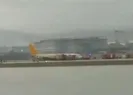 İstanbulda korku dolu anlar! Uçak pistten çıktı