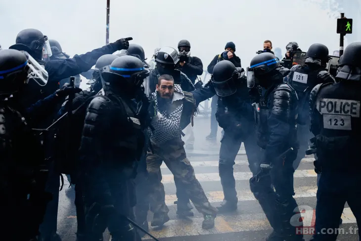 Sarı yelekliler yine sahnede! Paris meydan savaşı