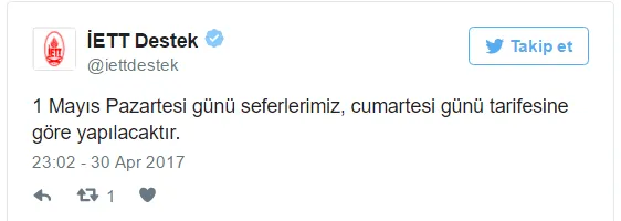 İETT'den 1 Mayıs açıklaması - 1