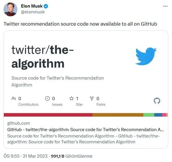 A Haber gündeme getirmişti! 'Twitter algoritması' haberleri tekrar gündemde! Elon Musk kaynak kodlarını açık hale getirdi - 3