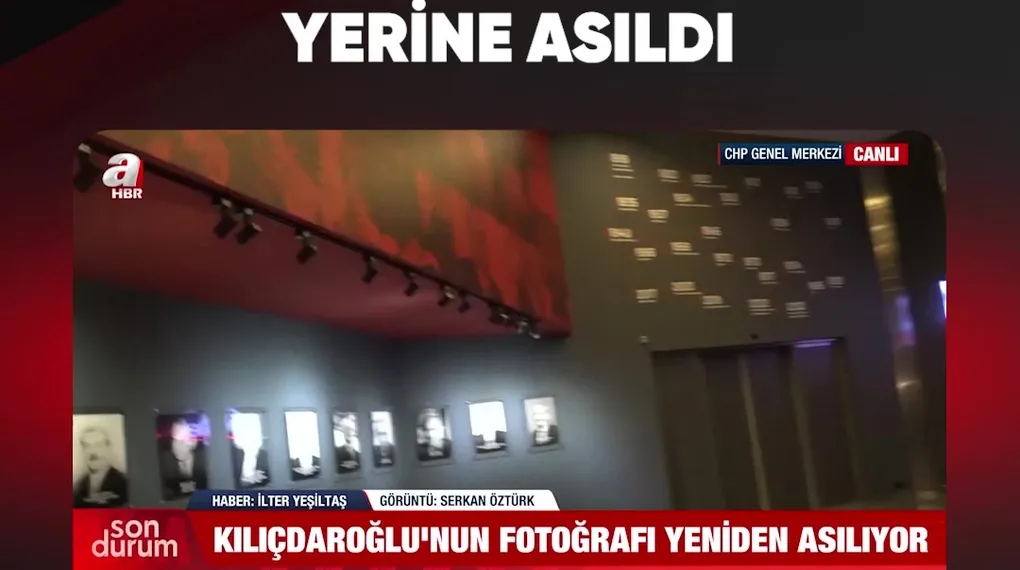 FOTOĞRAFI TEKRAR YERİNE ASILDI