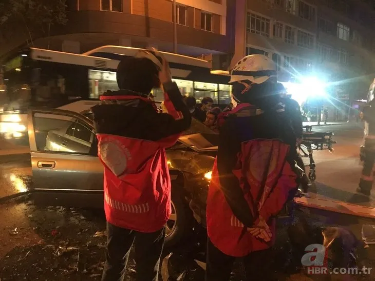 Son dakika! Ankara’da korkunç kaza! İtfaiye aracıyla otomobil çarpıştı