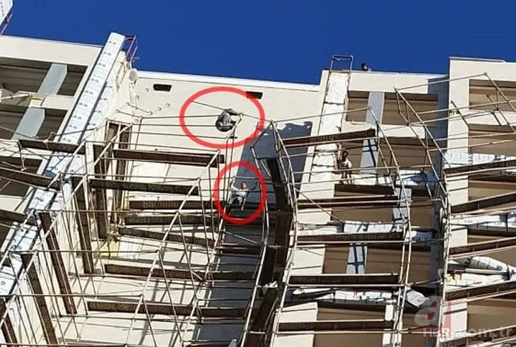 İskelede mahsur kalan işçiler 'İsveç oturağı' ile kurtarıldı
