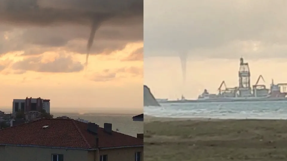 Karadeniz'de iki farklı noktada hortum: Vatandaşlar panik oldu
