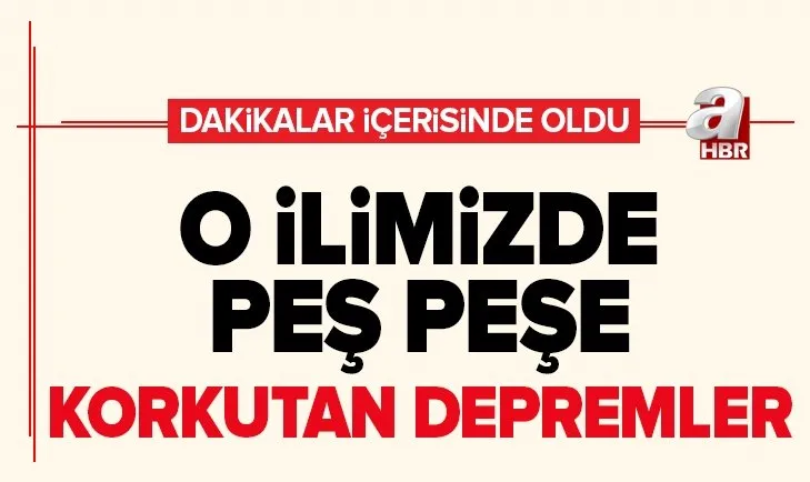 Çankırı'da 4.7 ve 4,8 büyüklüğünde iki deprem