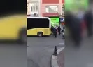 İETT otobüsü vatandaşlar tarafından itildi