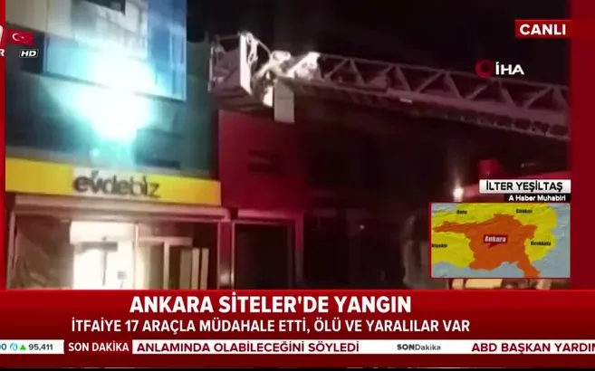Ankara'da yangın: Ölü ve yaralılar var