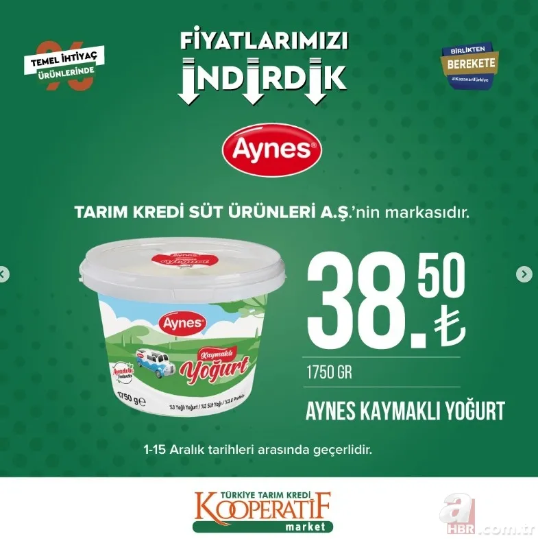 Tarım Kredi Market İNDİRİMLİ FİYAT LİSTESİ! 21,90 TL'den başlayan fiyatlar! Hafta sonu geldi sepetler dolup taşacak! Ayçiçek yağı, tuvalet kağıdı, mercimek, pirinç... 19